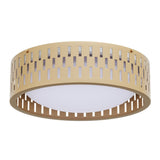 Modern Gold Finish Hollow-Carved Design Flush Mount LED Ceiling Light