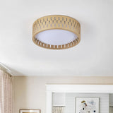 Modern Gold Finish Hollow-Carved Design Flush Mount LED Ceiling Light