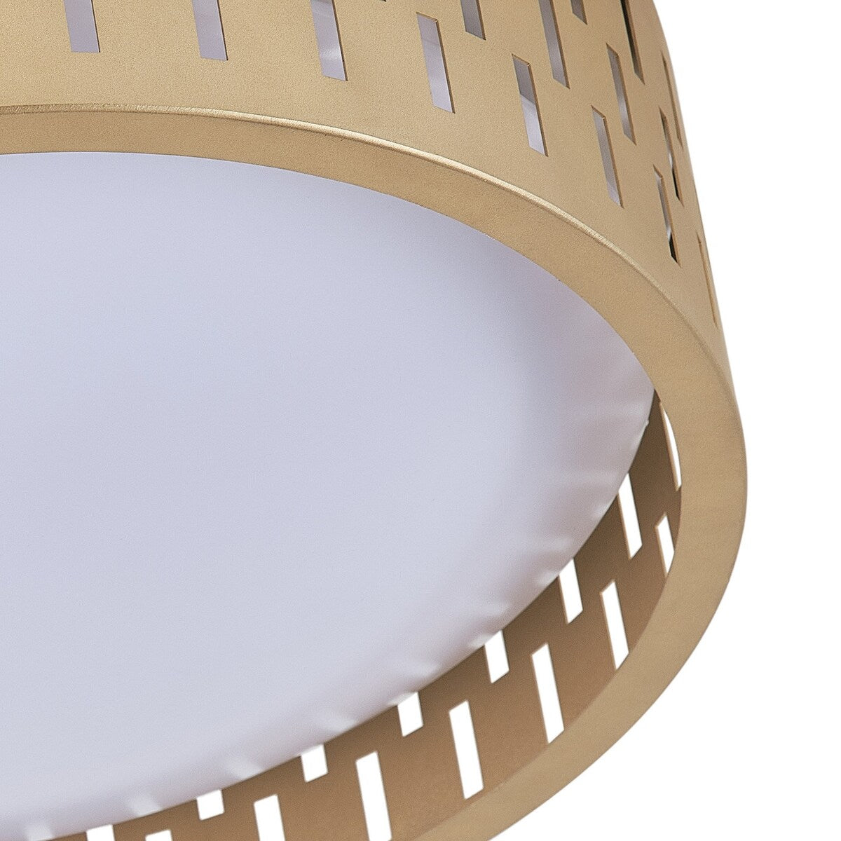 Modern Gold Finish Hollow-Carved Design Flush Mount LED Ceiling Light