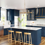 Modern Gold Sputnik 4-Light Metal Linear Chandelier for Dining Room - L30" x W3.1" x H25.5"