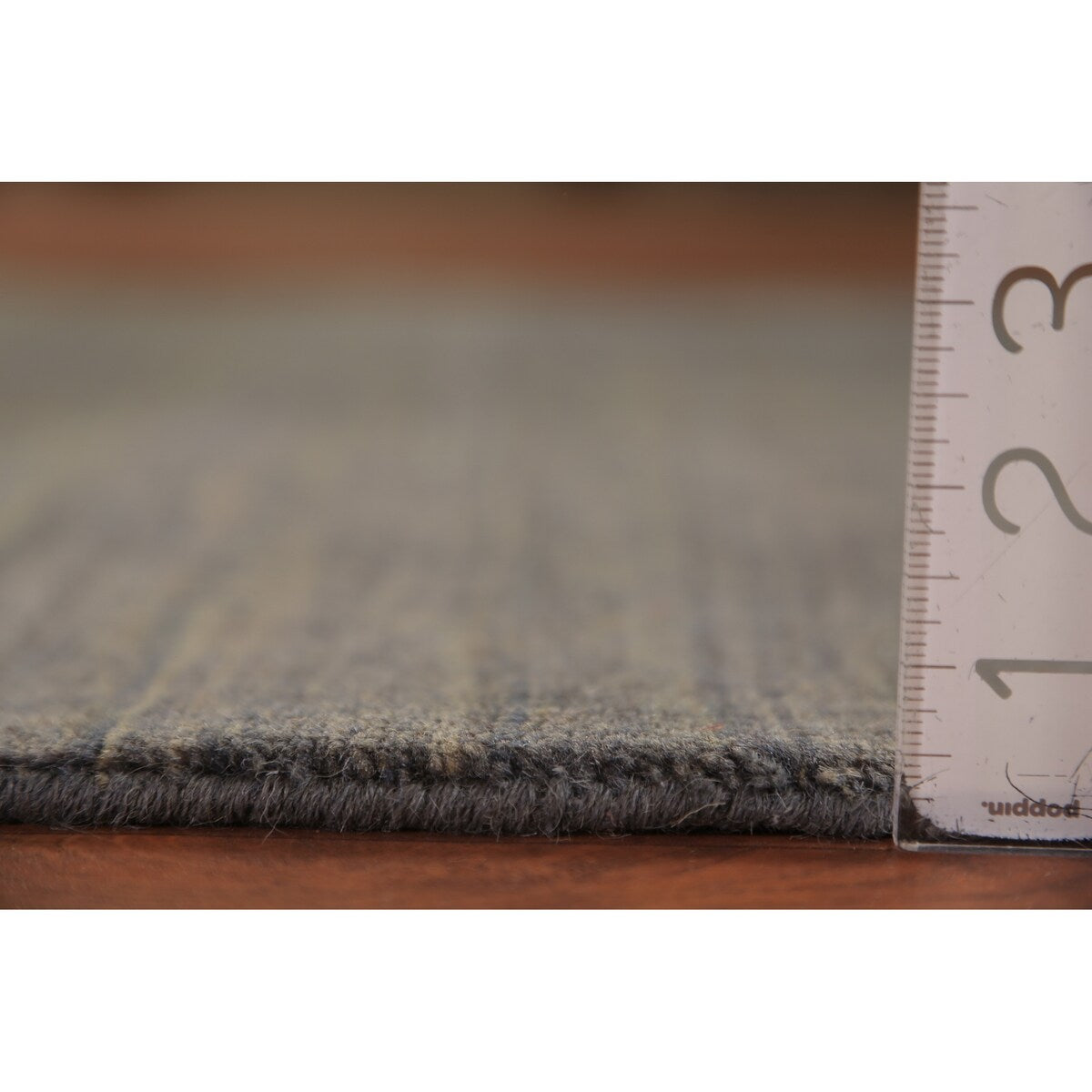 Modern Gray Gabbeh Runner Rug Hand-Knotted Wool Carpet - 3'5" x 9'10"