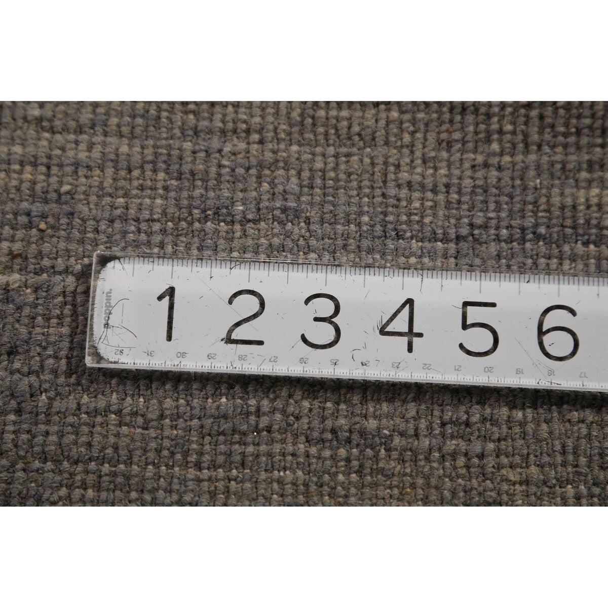 Modern Gray Gabbeh Runner Rug Hand-Knotted Wool Carpet - 3'5" x 9'10"