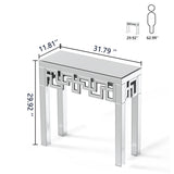 Modern Grecian Venetian Mirrored Console Table