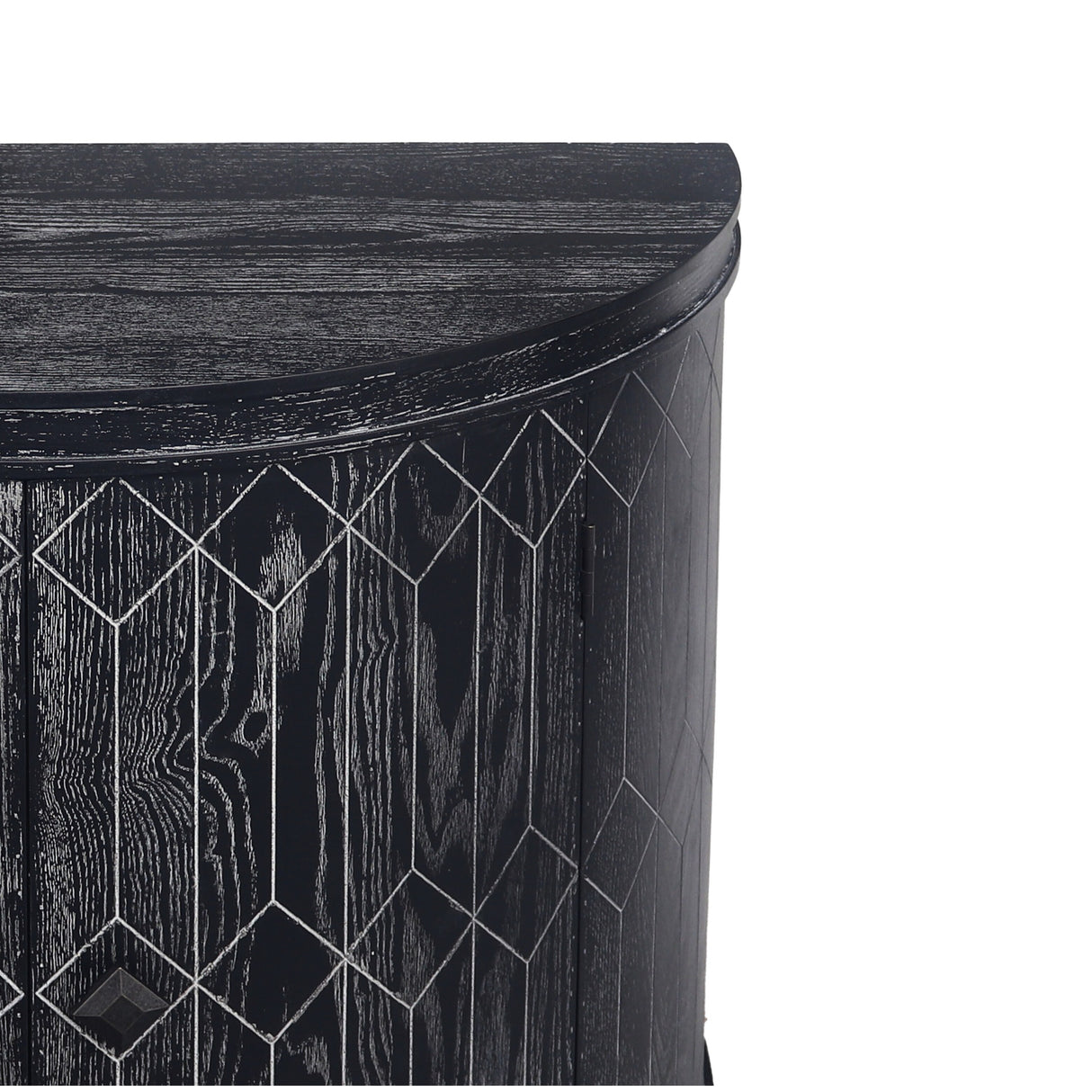 Modern Half-moon 2 Door Wooden Cabinet