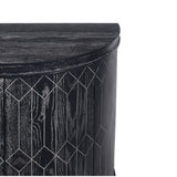 Modern Half-moon 2 Door Wooden Cabinet