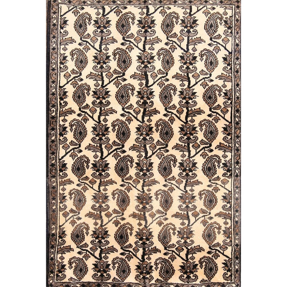 Modern Hand Made Wool Tradtional Gabbeh Persian Area Rug - 5'2" x 3'6" - 5'2" x 3'6"