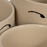 Modern Handmade Painted Face Ceramic Planters (Set of 3) - 8" x 8" x 7"