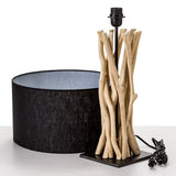 Modern Home Driftwood Nautical Wooden Table Lamp w/Block Base - Light for Seaside/Beach House/Ocean Theme Decor
