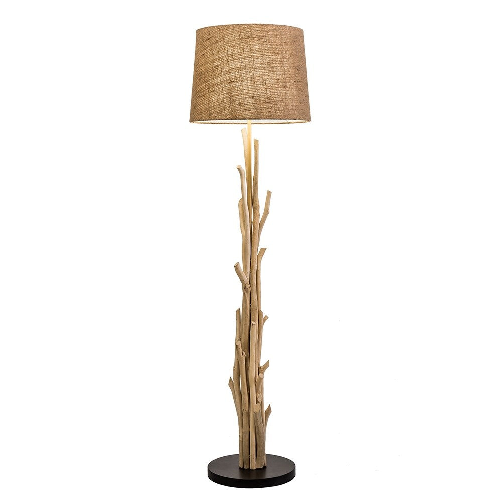 Modern Home Nautical Driftwood Branches Wooden Floor Lamp
