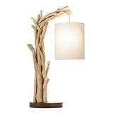 Modern Home Offset Driftwood Nautical Wooden Table Lamp