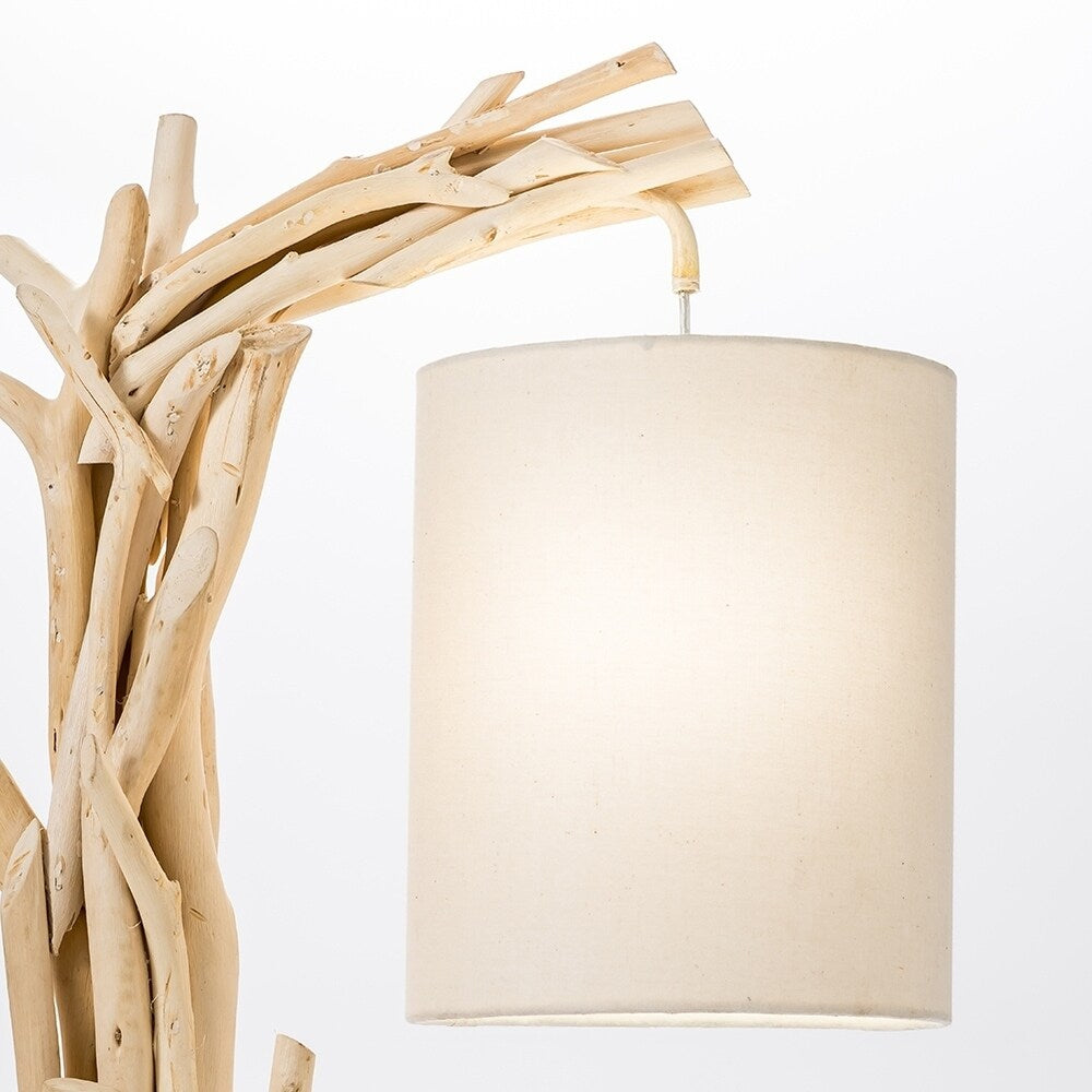 Modern Home Offset Driftwood Nautical Wooden Table Lamp