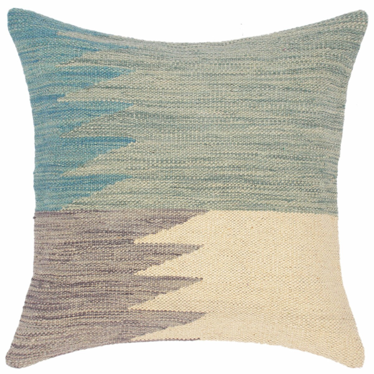Modern Imogene Hand-Woven Turkish Kilim Pillow 18 in. x 18 in.