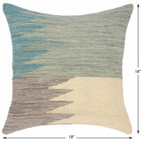 Modern Imogene Hand-Woven Turkish Kilim Pillow 18 in. x 18 in.