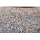 Modern Indian Abstract Area Rug Handmade Wool Carpet - 7'10"x 9'10"