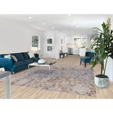 Modern Indian Abstract Area Rug Handmade Wool Carpet - 7'10"x 9'10"