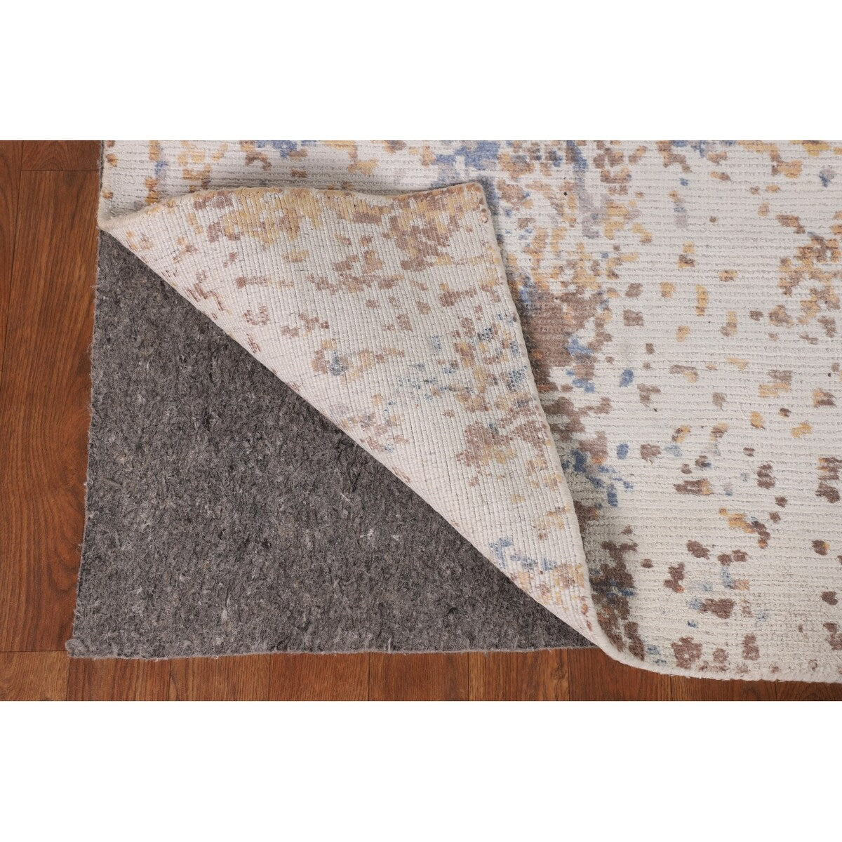 Modern Indian Abstract Area Rug Handmade Wool Carpet - 7'10"x 9'10"