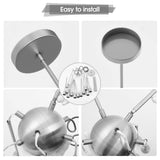 Modern Industrial 18 Lights Sputnik Chandelier with Adjustable Rods for Kitchen, Dining Room, Bedroom, Living Room, Hallway
