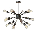 Modern Industrial 18 Lights Sputnik Chandelier with Adjustable Rods for Kitchen, Dining Room, Bedroom, Living Room, Hallway