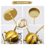 Modern Industrial 18 Lights Sputnik Chandelier with Adjustable Rods for Kitchen, Dining Room, Bedroom, Living Room, Hallway