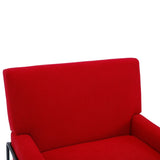 Modern Industrial Style Accent Arm Chair with Metal Frame, High Density Soft Single Lounge Chairs for Living Room, Black