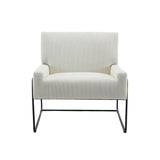 Modern Industrial Style Accent Arm Chair with Metal Frame, High Density Soft Single Lounge Chairs for Living Room, Black