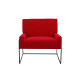Modern Industrial Style Accent Arm Chair with Metal Frame, High Density Soft Single Lounge Chairs for Living Room, Black
