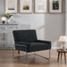 Modern Industrial Style Accent Arm Chair with Metal Frame, High Density Soft Single Lounge Chairs for Living Room, Black
