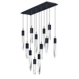 Modern Interiors LED Pendant Quartz Black - Exact Size