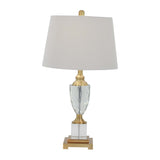 Modern Iron and Crystal Urn Table Lamp