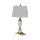 Modern Iron and Crystal Urn Table Lamp