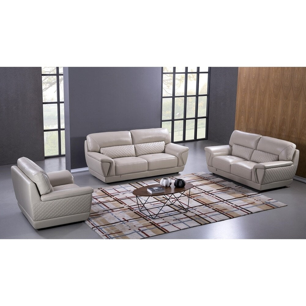 Modern Italian Leather Upholstered Sofa