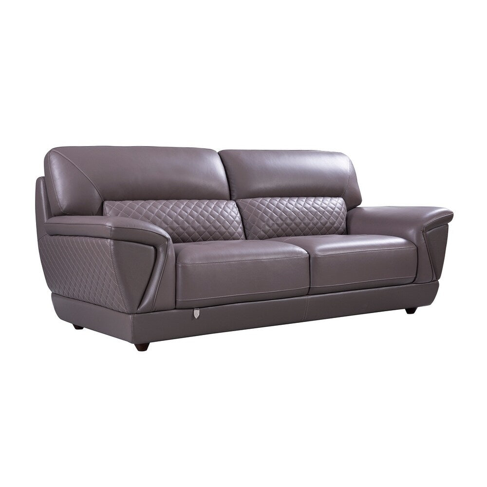 Modern Italian Leather Upholstered Sofa