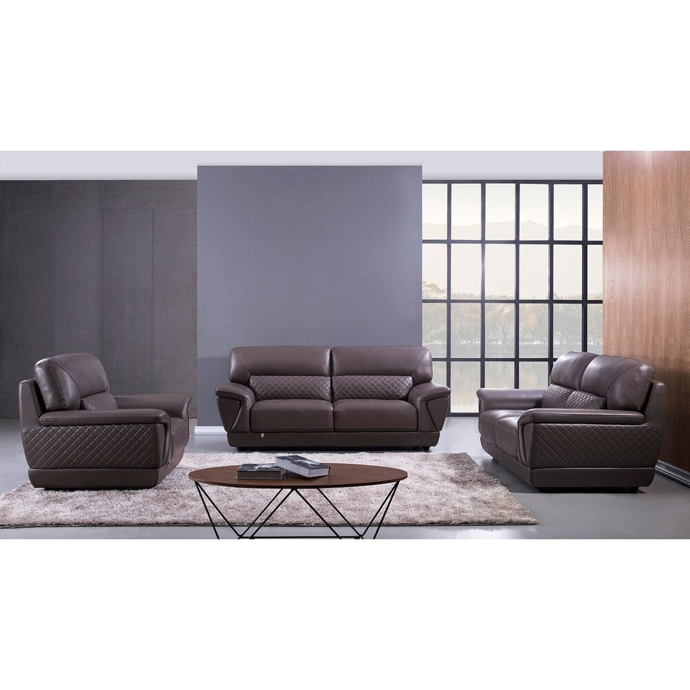 Modern Italian Leather Upholstered Sofa
