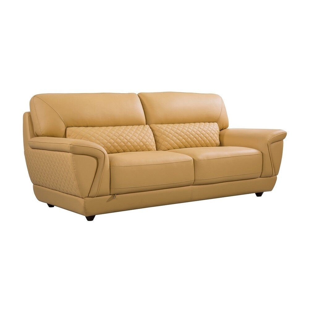 Modern Italian Leather Upholstered Sofa