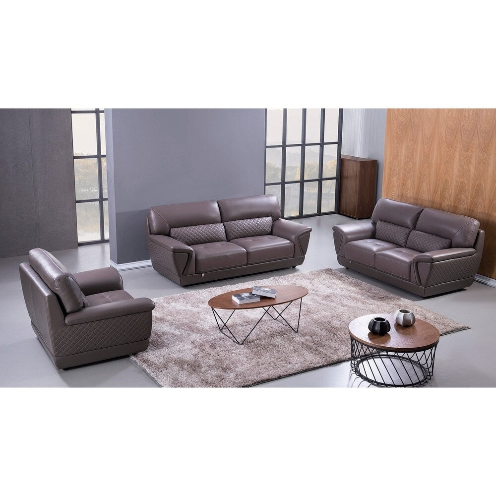 Modern Italian Leather Upholstered Sofa