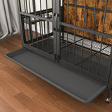 Modern Kennel Dogs room，Multi-Purpose Rremovable Ttray, Double-Door Dog House, lift Panel