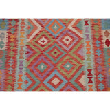 Modern Kilim Oriental Flat-Weave Wool Turkish Area Rug - 6'9" x 5'1"