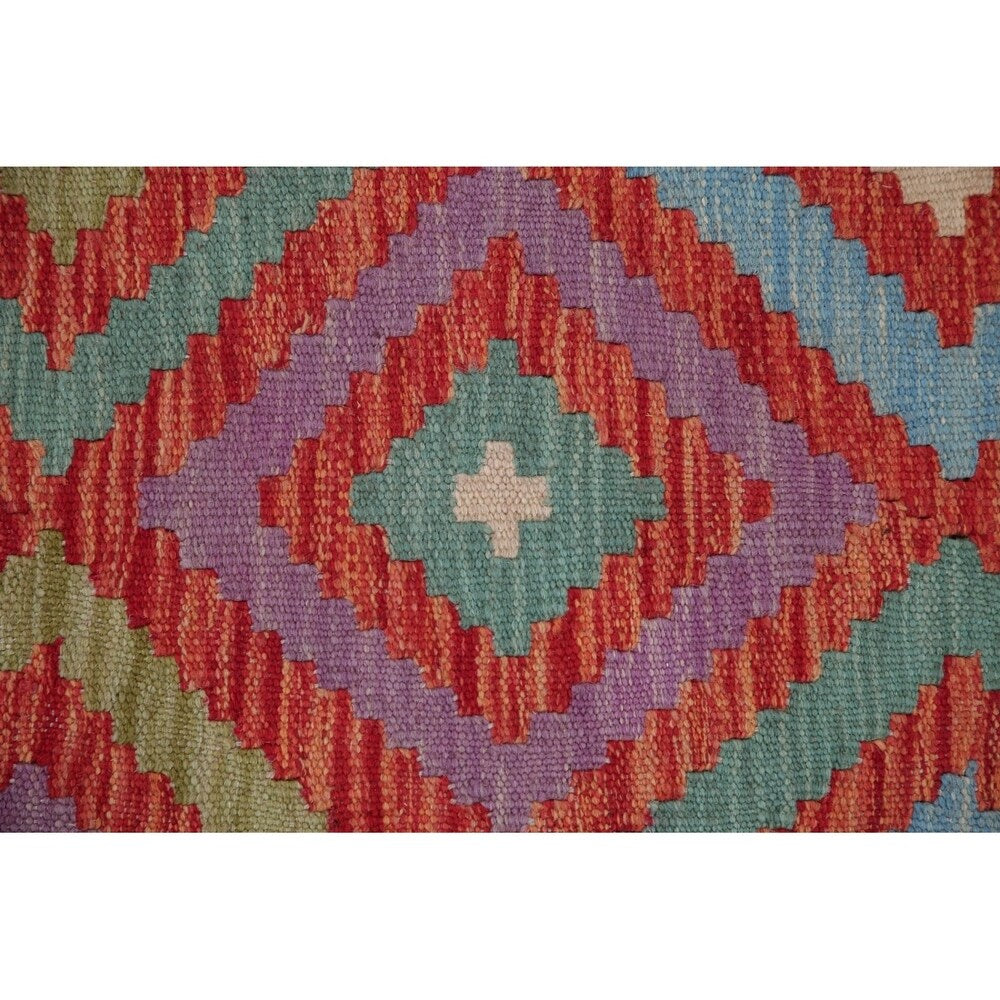Modern Kilim Oriental Flat-Weave Wool Turkish Area Rug - 6'9" x 5'1"