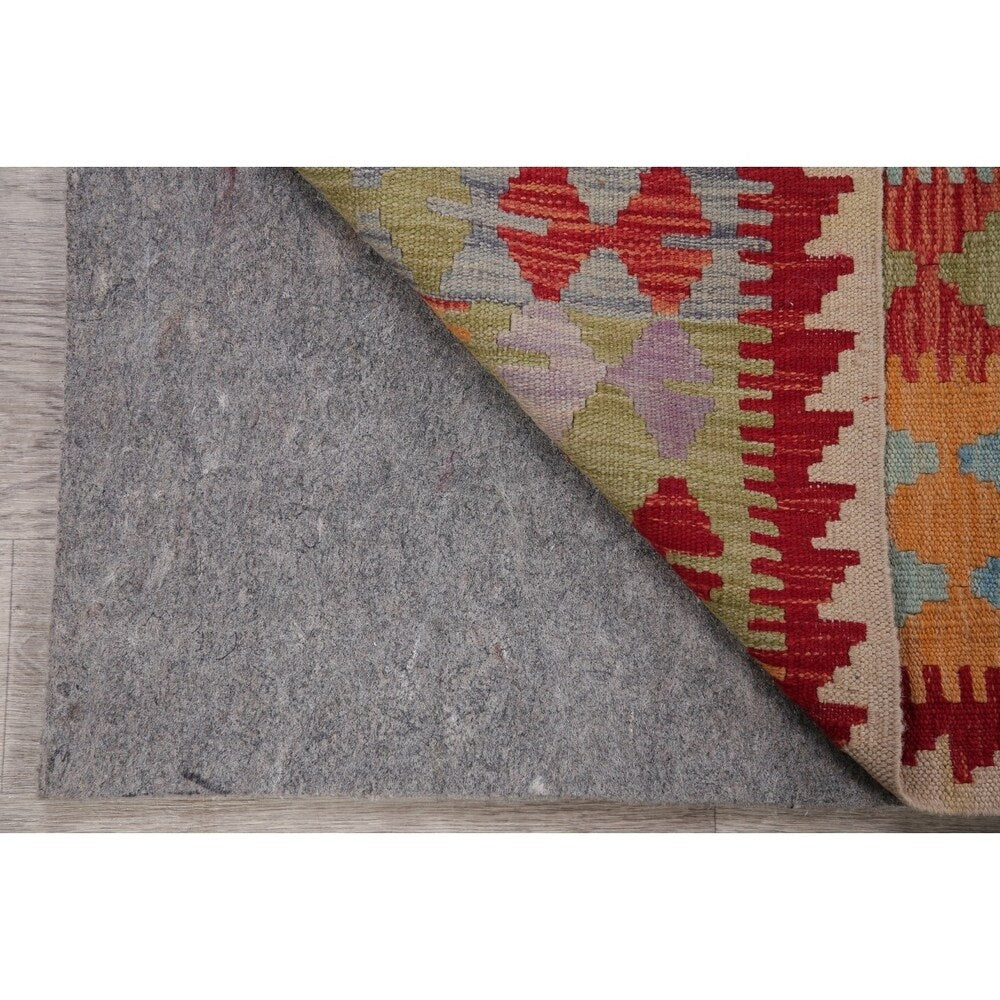 Modern Kilim Oriental Flat-Weave Wool Turkish Area Rug - 6'9" x 5'1"