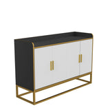 Modern Kitchen Buffet Storage Cabinet Cupboard Gloss with Metal Legs for living room Kitchen