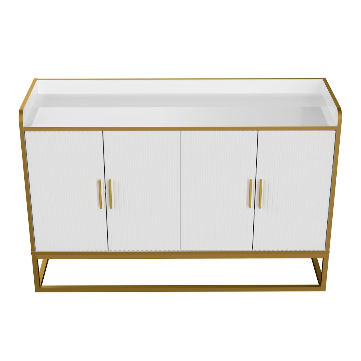 Modern Kitchen Buffet Storage Cabinet Cupboard Gloss with Metal Legs for living room Kitchen