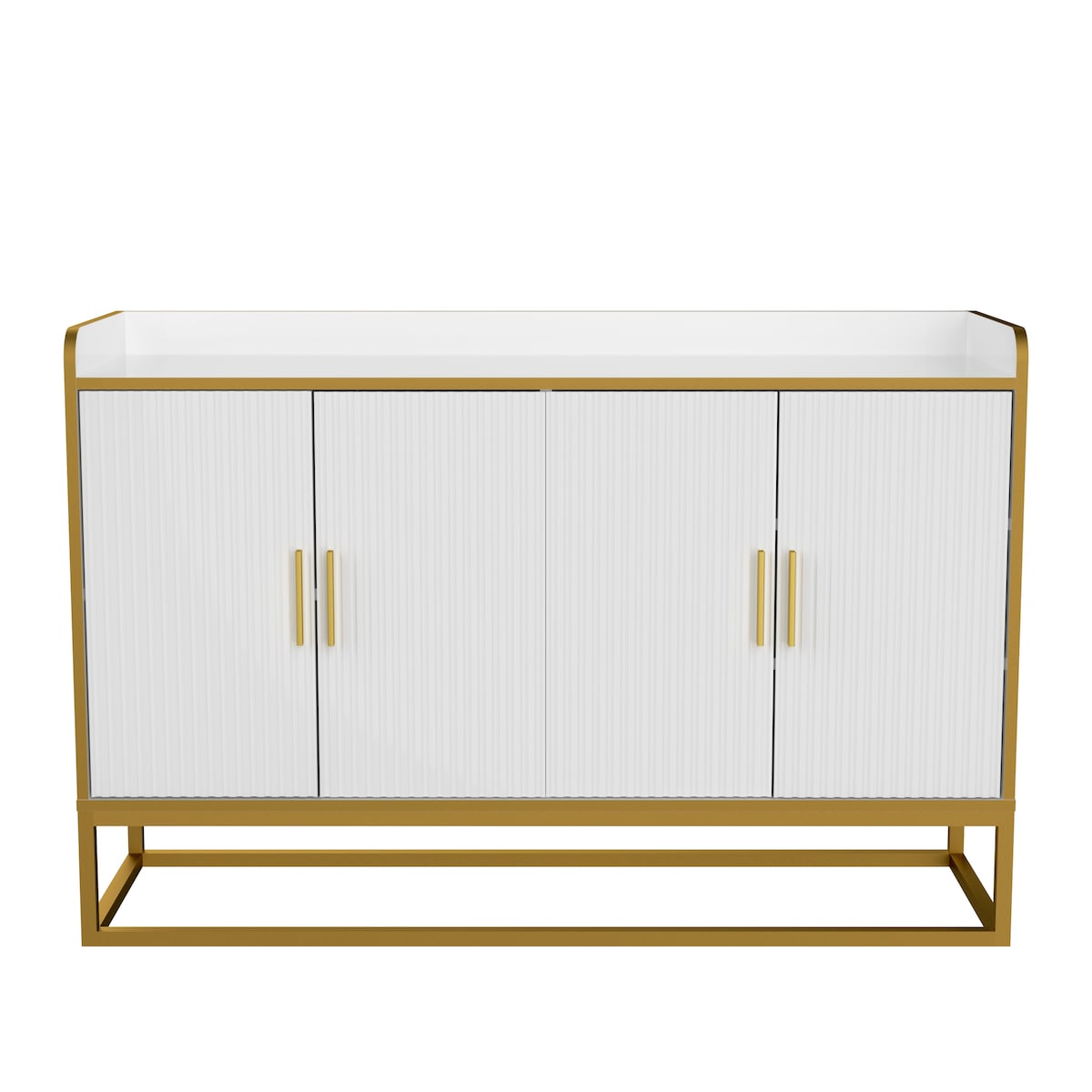 Modern Kitchen Buffet Storage Cabinet Cupboard Gloss with Metal Legs for living room Kitchen