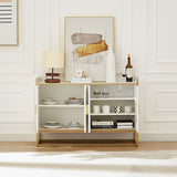 Modern Kitchen Buffet Storage Cabinet Cupboard Gloss with Metal Legs for living room Kitchen