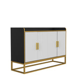 Modern Kitchen Buffet Storage Cabinet Cupboard Gloss with Metal Legs for living room Kitchen