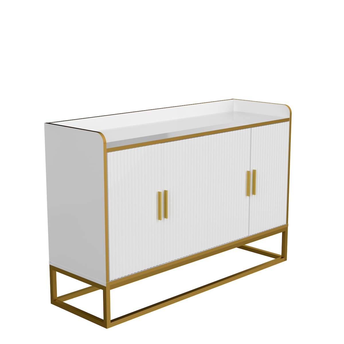 Modern Kitchen Buffet Storage Cabinet Cupboard Gloss with Metal Legs for living room Kitchen