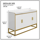 Modern Kitchen Buffet Storage Cabinet Cupboard Gloss with Metal Legs for living room Kitchen