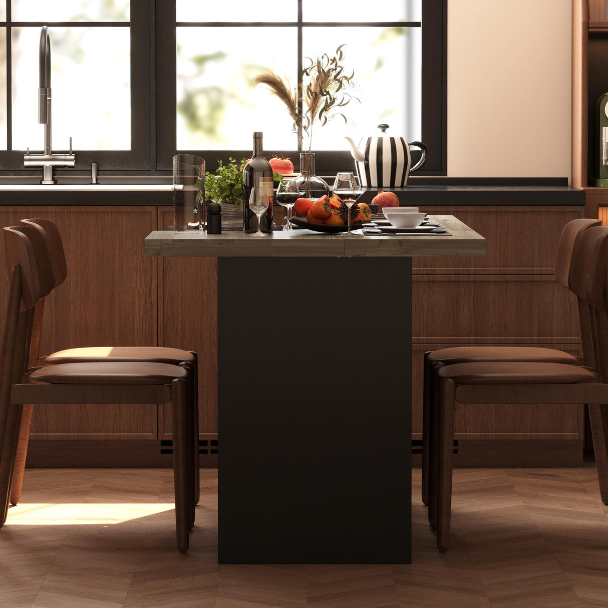Modern Kitchen Island - Storage Cabinet, Large Countertop, Prep Station