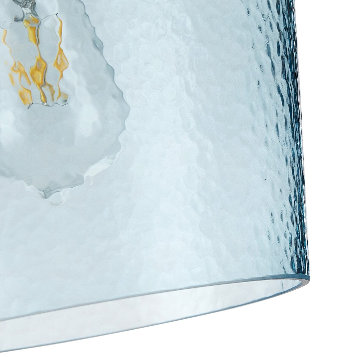 Modern Kitchen Island Pendant Lighting Fixture with Blue Glass Shade