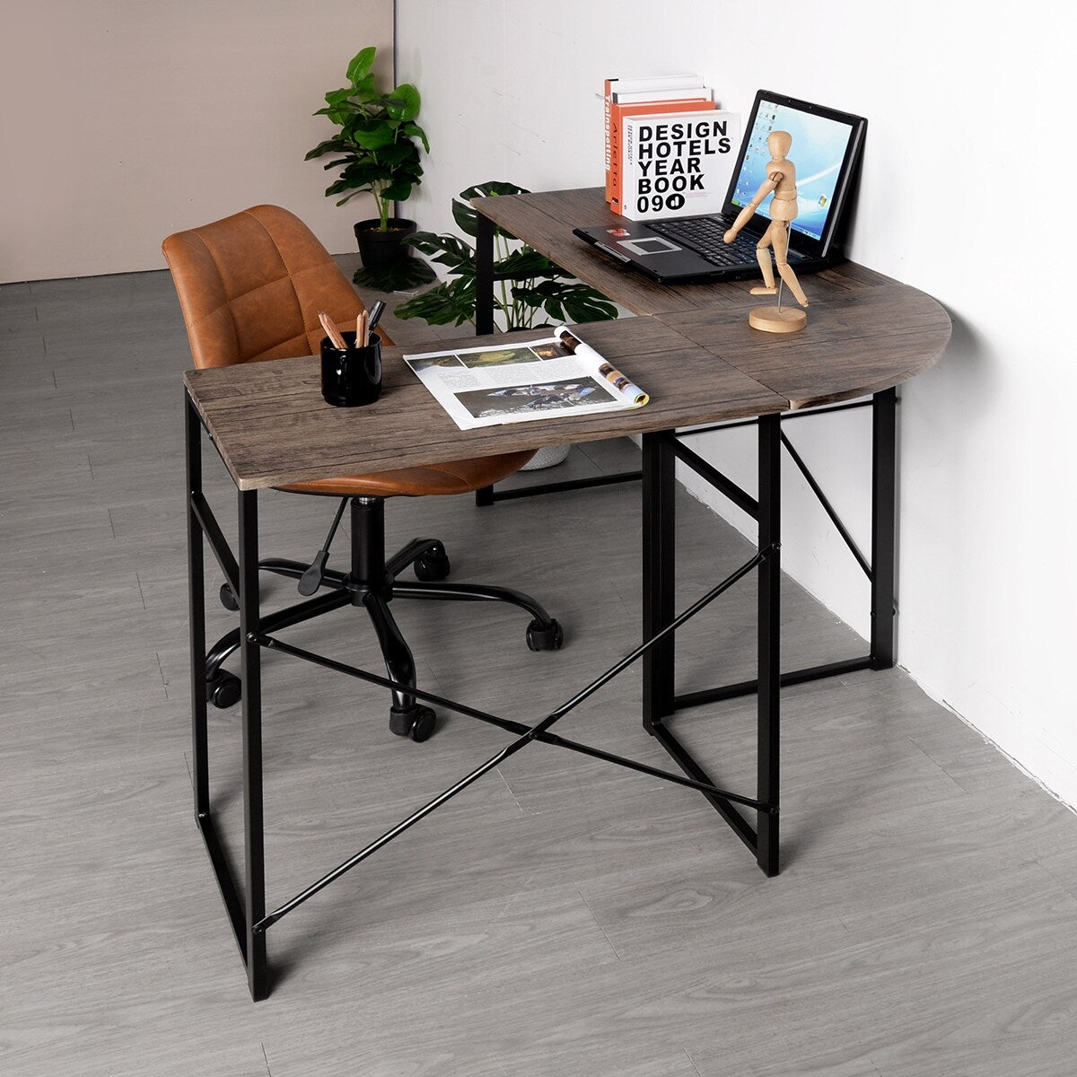 Modern L-Shape Office Desk(48x41x28inch)