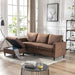 Modern L-Shape Sectional Sofa with Handy Side Pocket, Living Room 3-Seater Couch with Movable Ottoman for Small Space